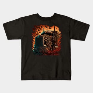 Semi Truck from Hell Kids T-Shirt